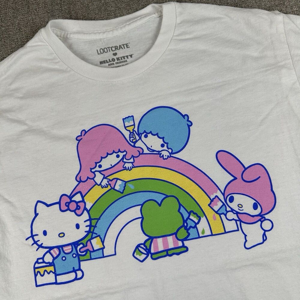 Sanrio Hello Kitty Friends Rainbow T-Shirt Tee Loot Crate S Lootcrate Exclusive